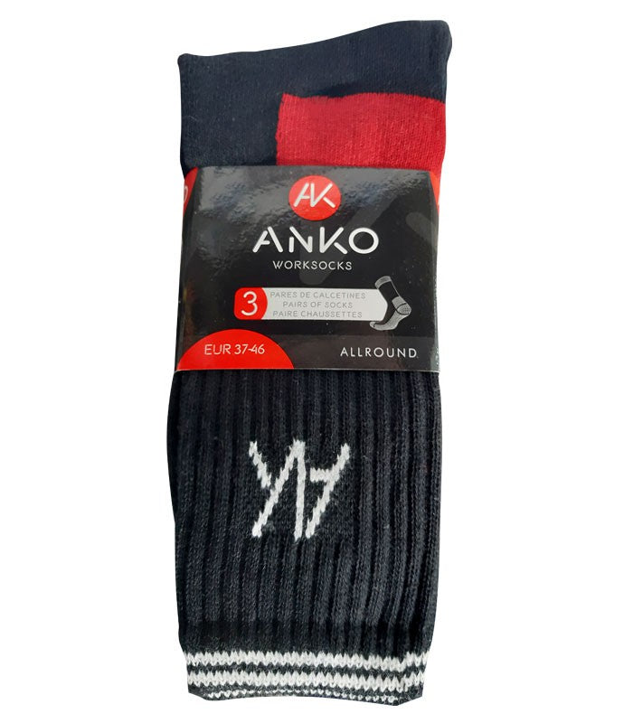 KIT 3 PARES CALCETINES SPORT NEGROS