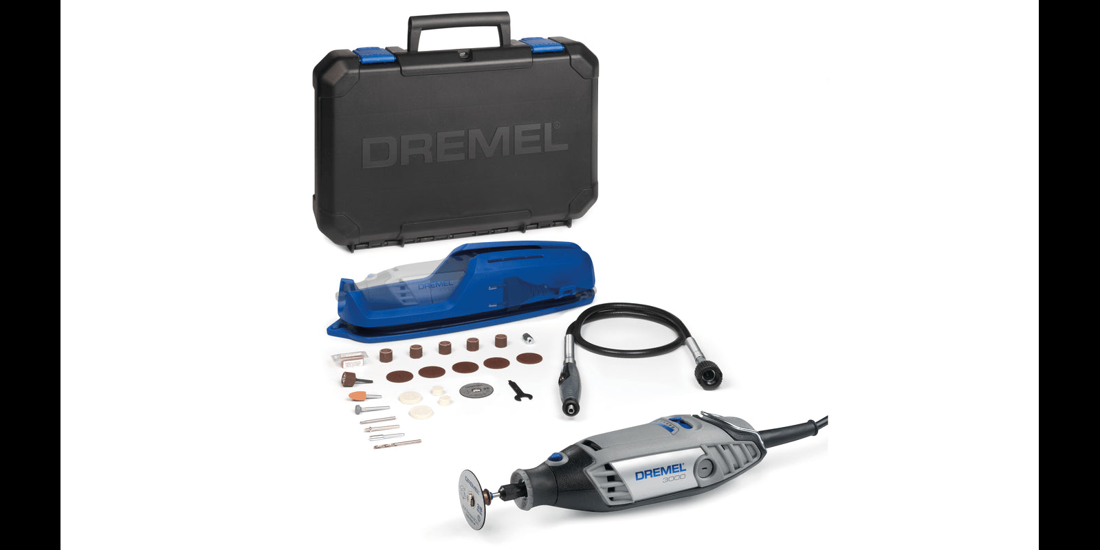 Set Multiherramienta Dremel 3000 + Eje Flexible + 25 Accesorios