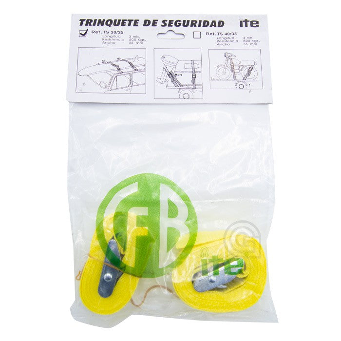 CINTA + HEBILLA 25MM AMARILLO TS30/25 3 MT
