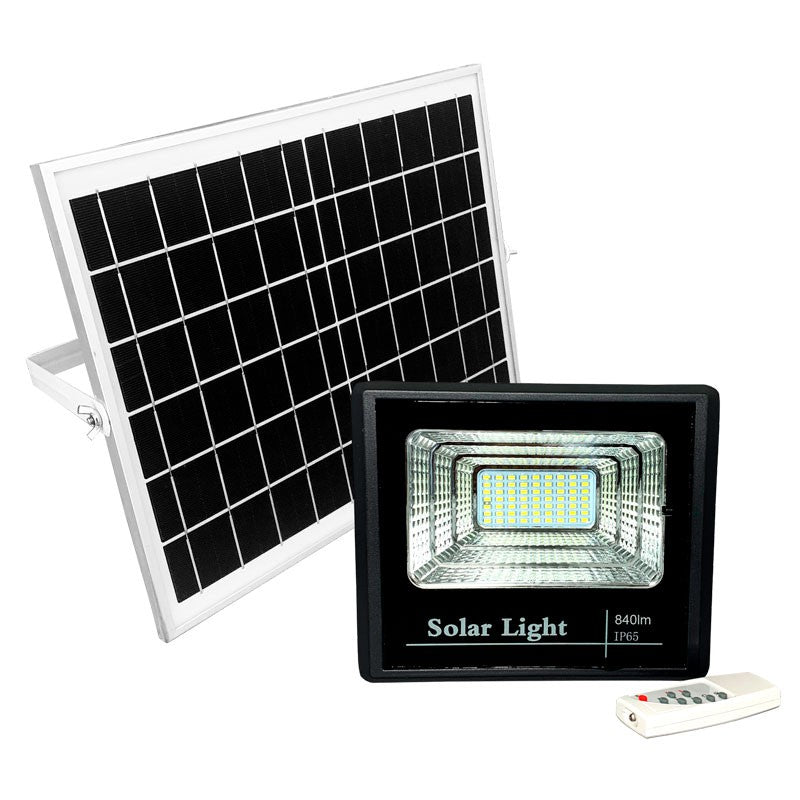 ELEDCO Foco Solar Led 100W, Panel Solar, Batería, Regulable Mando