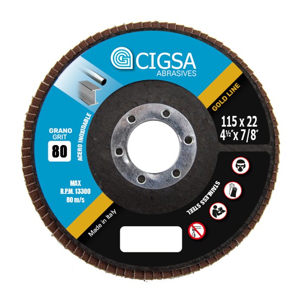 Disco de Láminas CIGSA ZIRCONIO 115X22 P-80