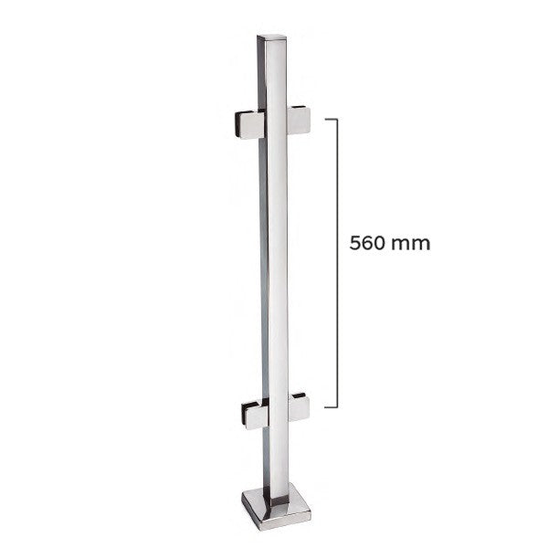 PILAR SUELO 40X40X2X1000 4 PINZAS A-316BA TAPON