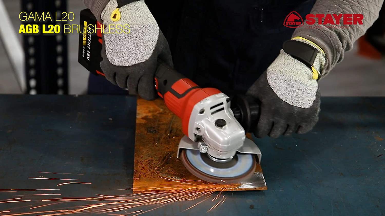 Amoladora Stayer AGB L20 18V Ø115