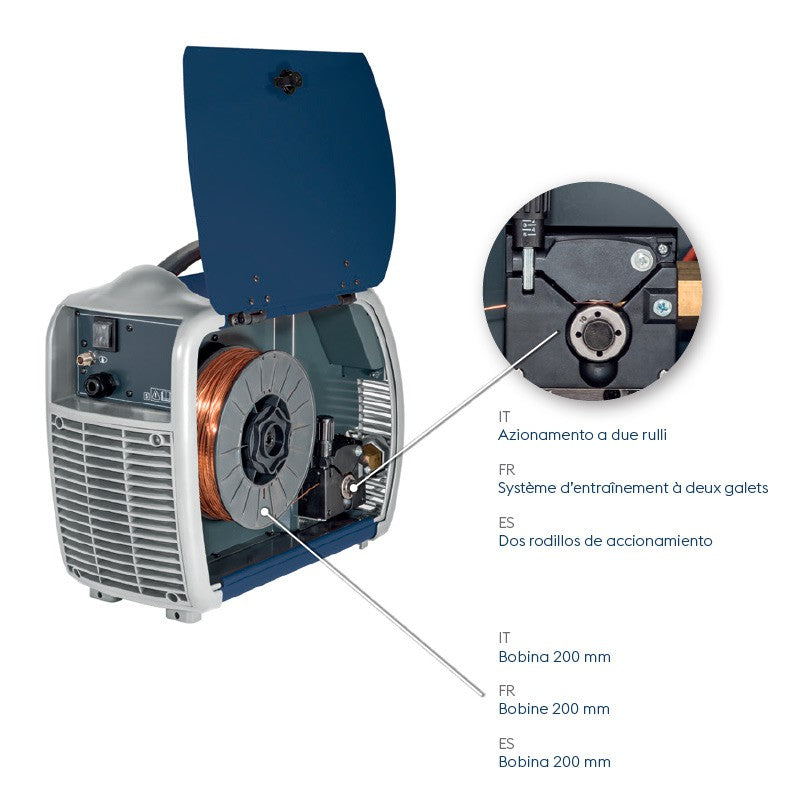 URANOS 2000 SMC 1X230V + ANTORCHA MIG MT250G+ MASA