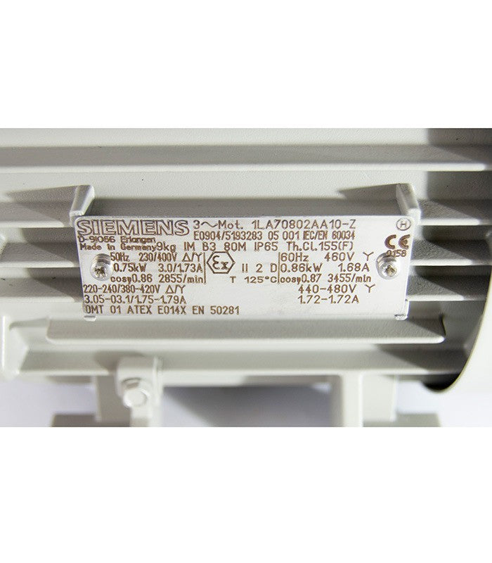 MOTOR INNOMOTICS IE1 B3 3000 2/4 1CV-0,75KW 1LA7 M34