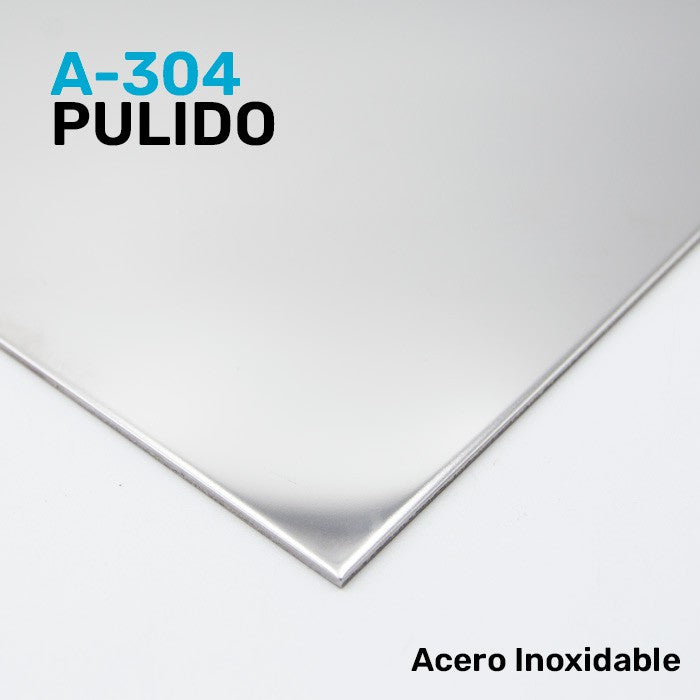 Chapa de Acero Inoxidable A-304 Pulido con Film Protector