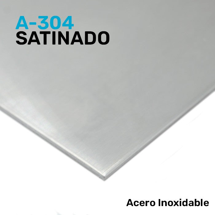 Chapa de Acero Inoxidable A-304 Satinado con Film Protector