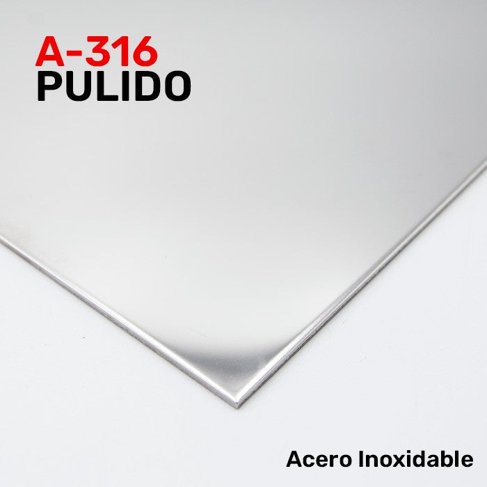Chapa de Acero Inoxidable A-316 Pulido con Film Protector