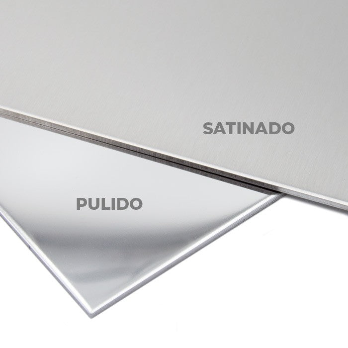 Chapa de Acero Inoxidable A-316 Satinado con Film Protector