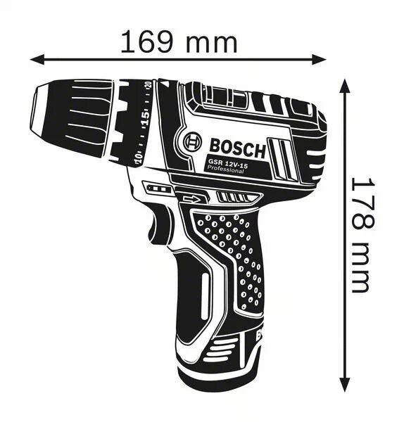 Atornillador Bosch GSR 12V-15 FC 2x2,0Ah