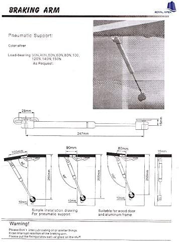 Amortiguador de gas de 247mm. 617-S80