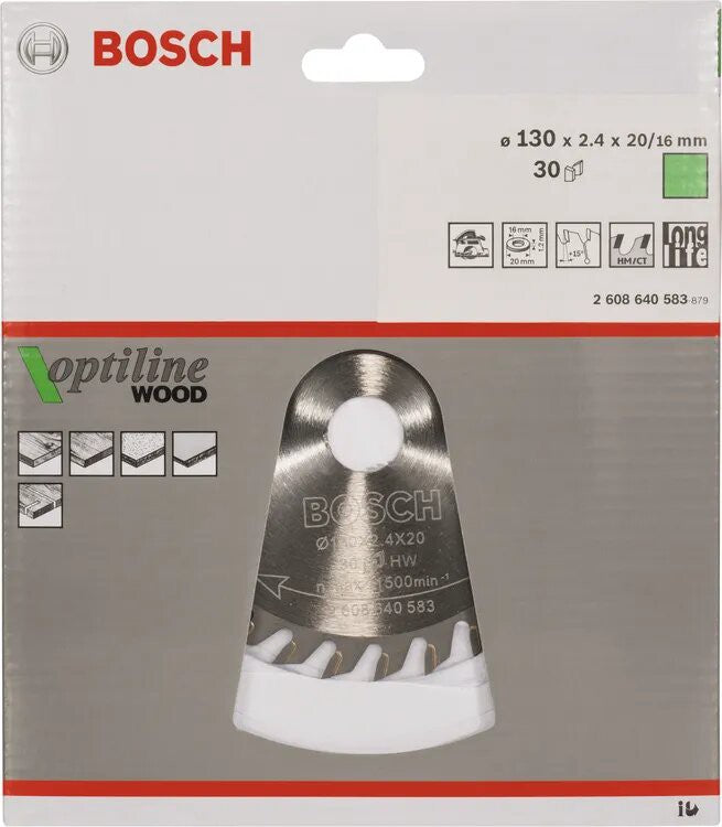 Disco de sierra circular Bosch PRO Wood Ø130X20-30