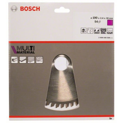 Disco de sierra circular Multi Material Bosch MM MU H Ø190x2,4x30 mm 54