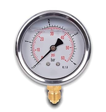 MANOMETRO P60 BO DN-63 R-1/4 RADIAL CON GLICERINA