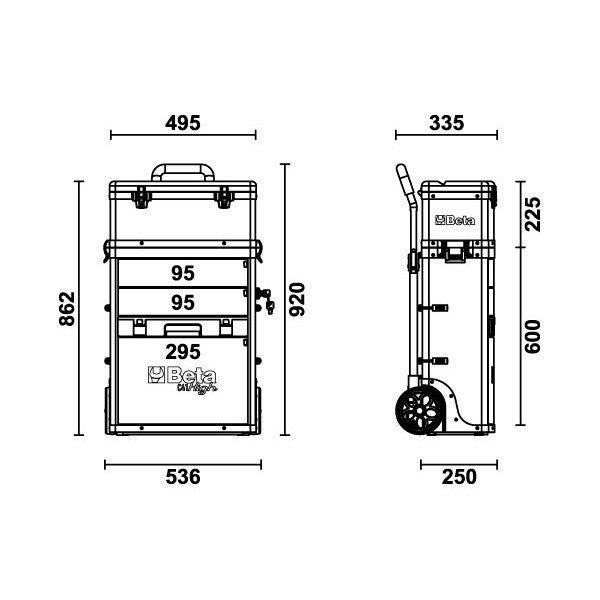 Trolley porta-herramientas Beta C-41H/GRIS