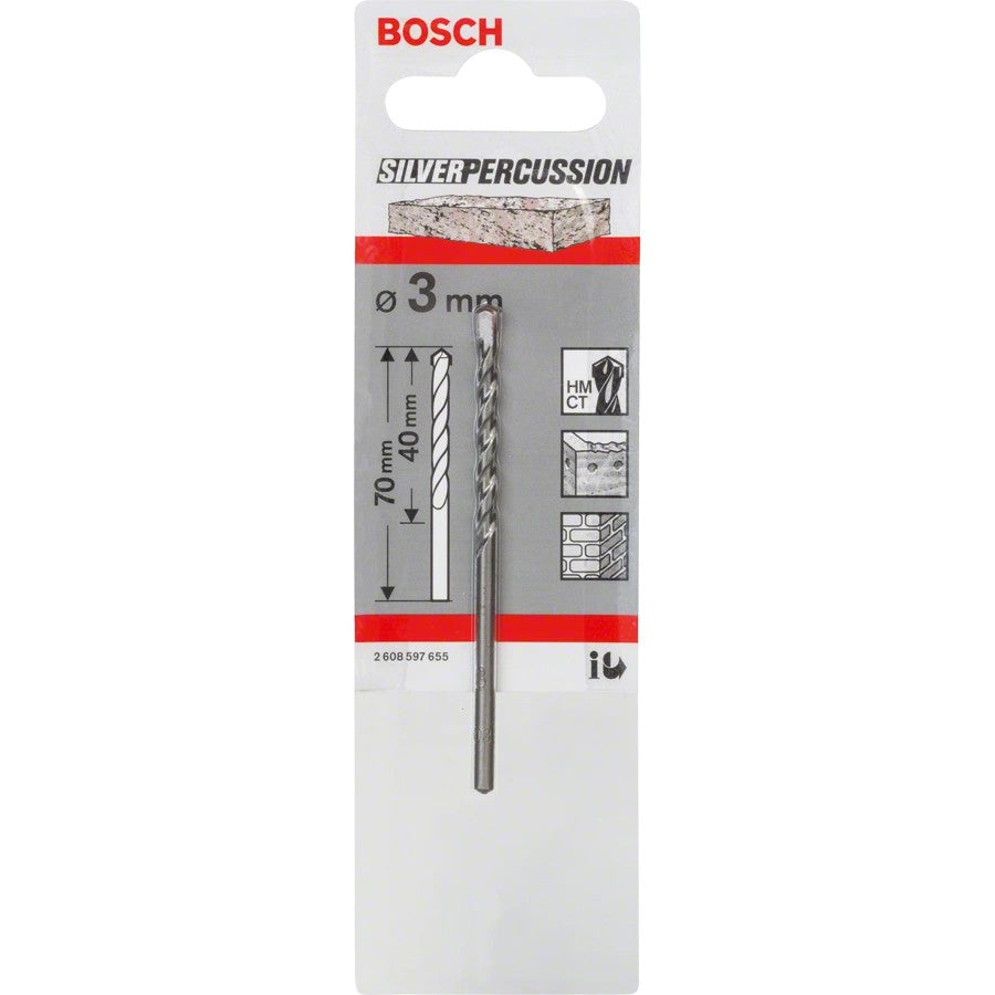 Broca CYL-3 Silver Percussion Bosch Hormigón Ø3X40X70MM
