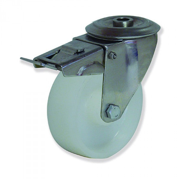 RUEDA GAYNER NYLON D-80 GIRATORIA INOX. 34-100/12-FD