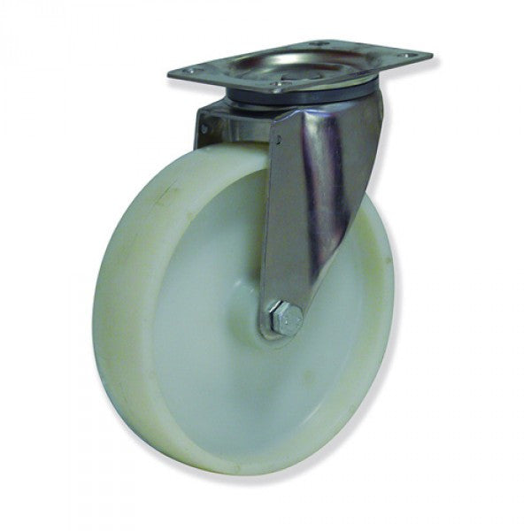 RUEDA GAYNER NYLON D-150 GIRATORIA INOX. 35 - 334