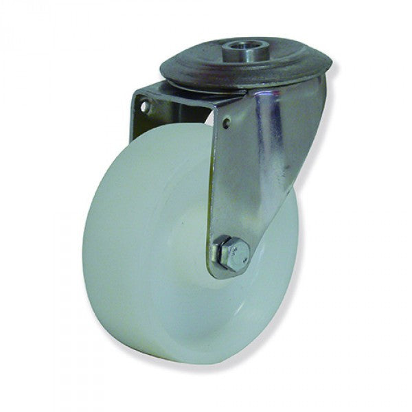 Rueda Gayner de Nylon con soporte inoxidable giratorio MiTG4 34-100/12