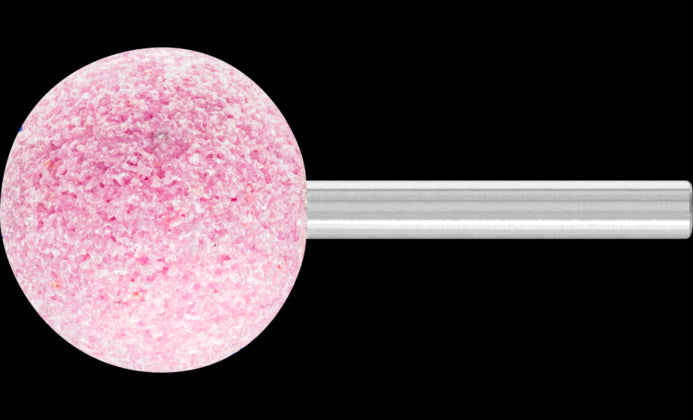 Muela rosa esférica KU con mango Pferd AH2 Ø40x40