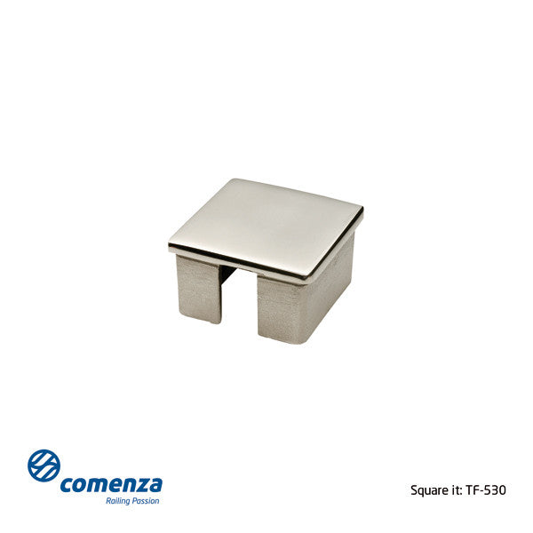 Tapón plano cuadrado TF-530 A-316 BA 20X20X1,5