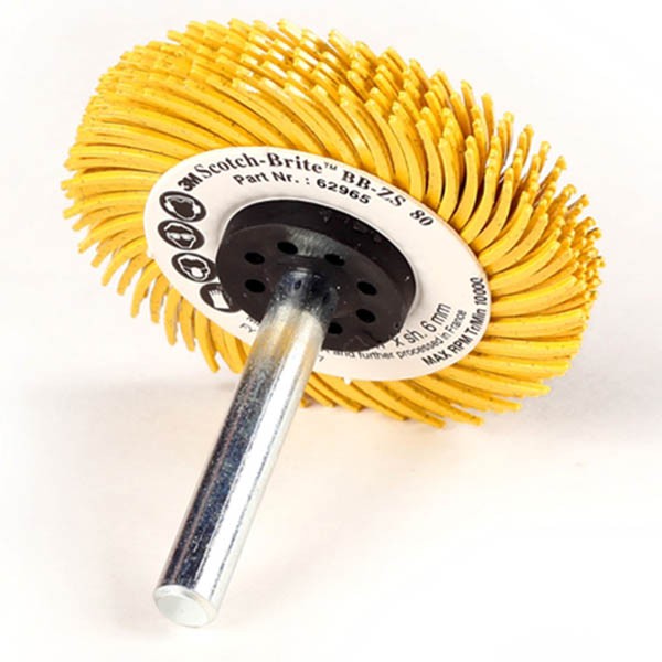 Cepillo Radial Bristle 3M con eje Ø6  Ø75 P80 179010