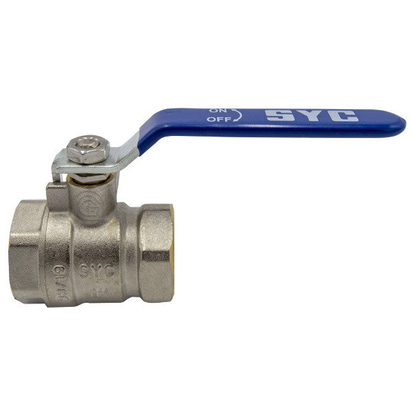 VALVULA ESFERA LATON ASIENTOS TEFLON 1-1/2"