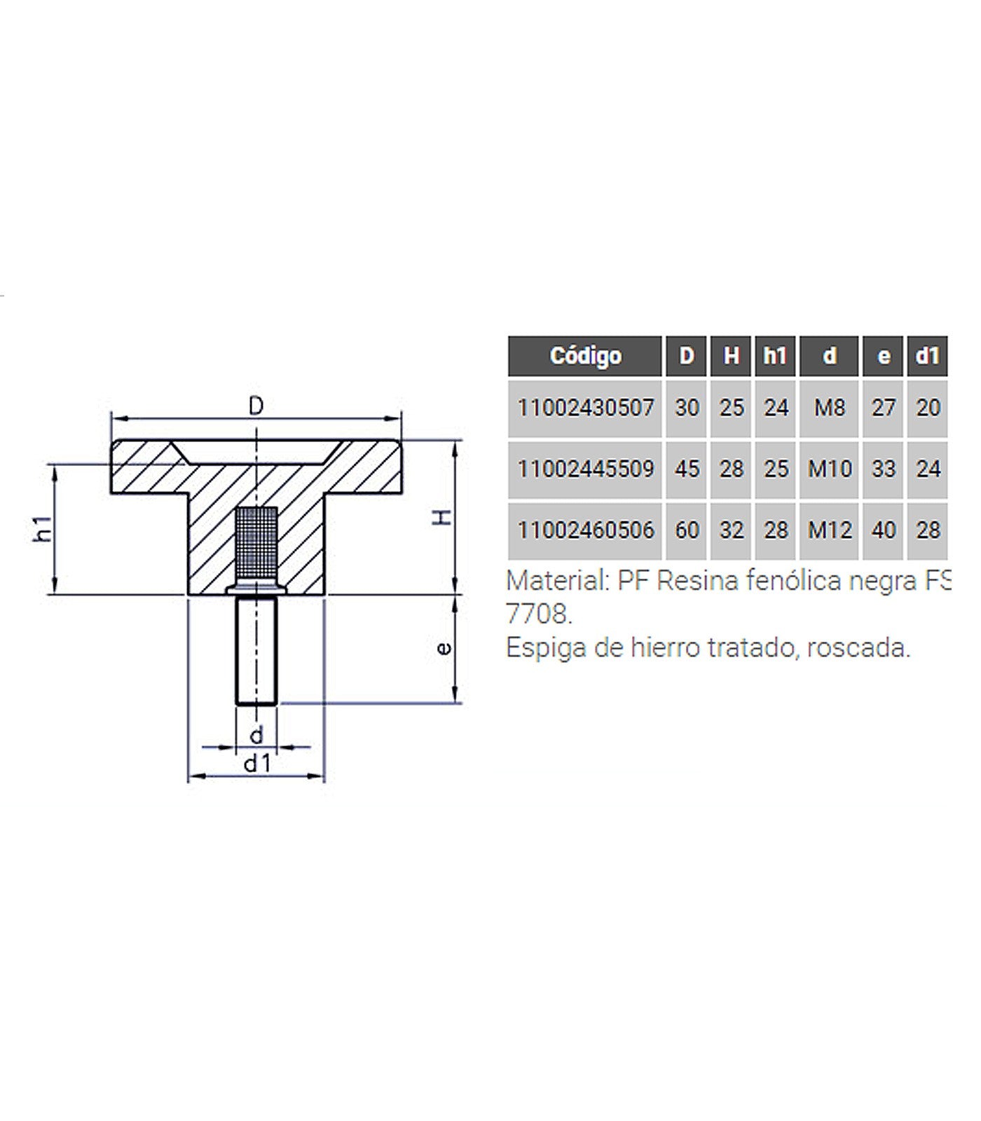 VOLANTE C/ESPIGA 1124E REF.112430507 D-30 M-8 (CC)