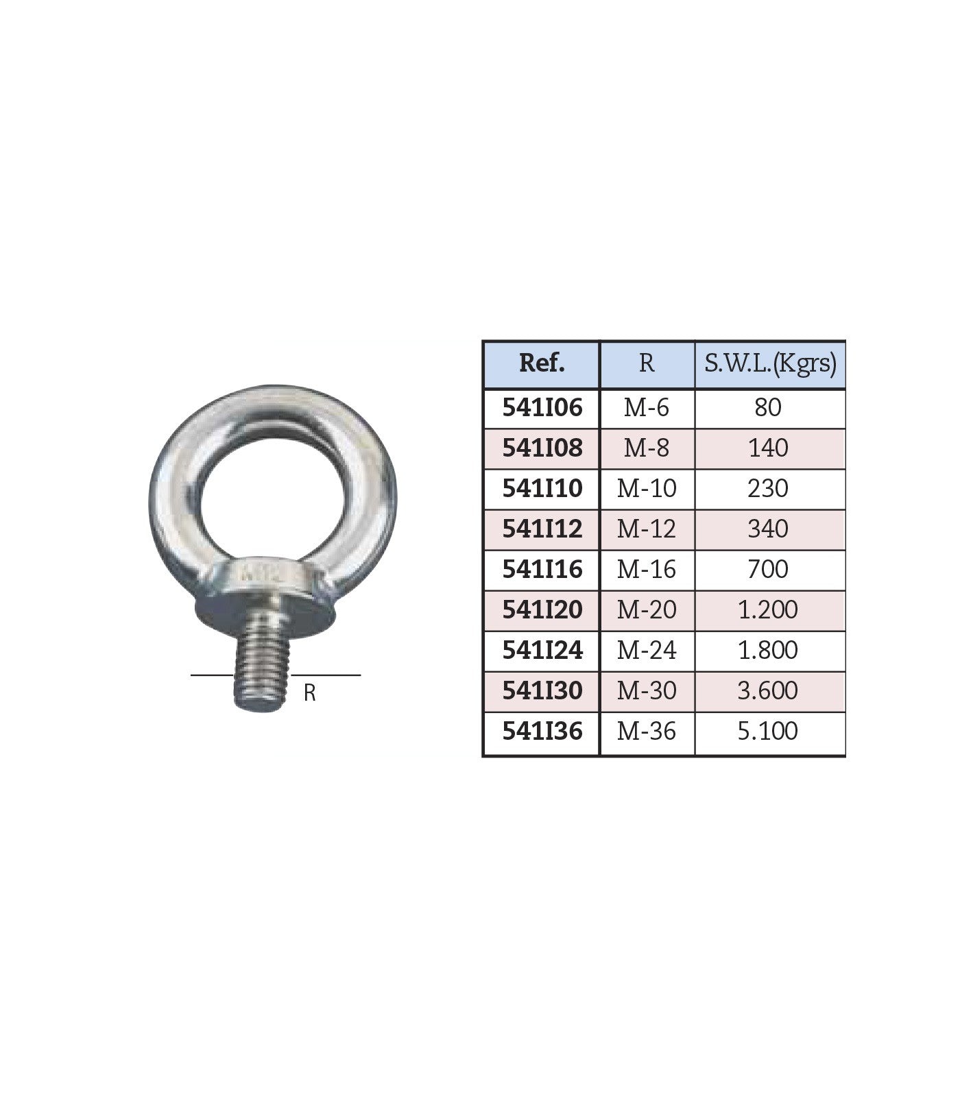CANCAMO MACHO A-316 DIN-580 M-6 541I06
