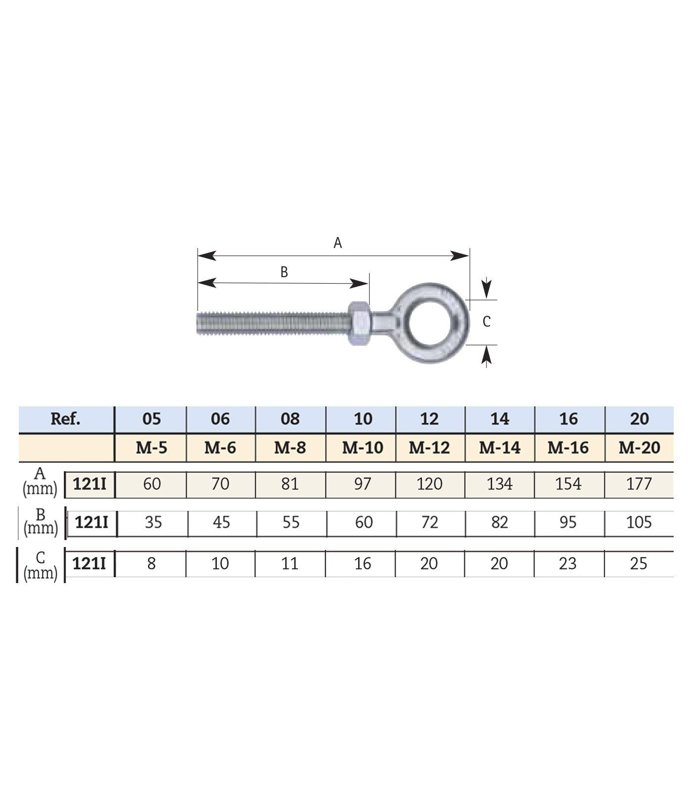 ANILLA TENSOR A-316 5 MM 121I05