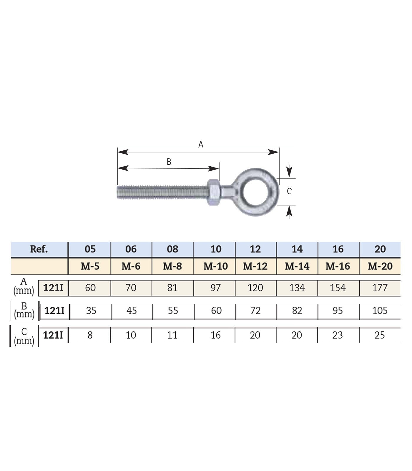 ANILLA TENSOR A-316 10MM 121I10