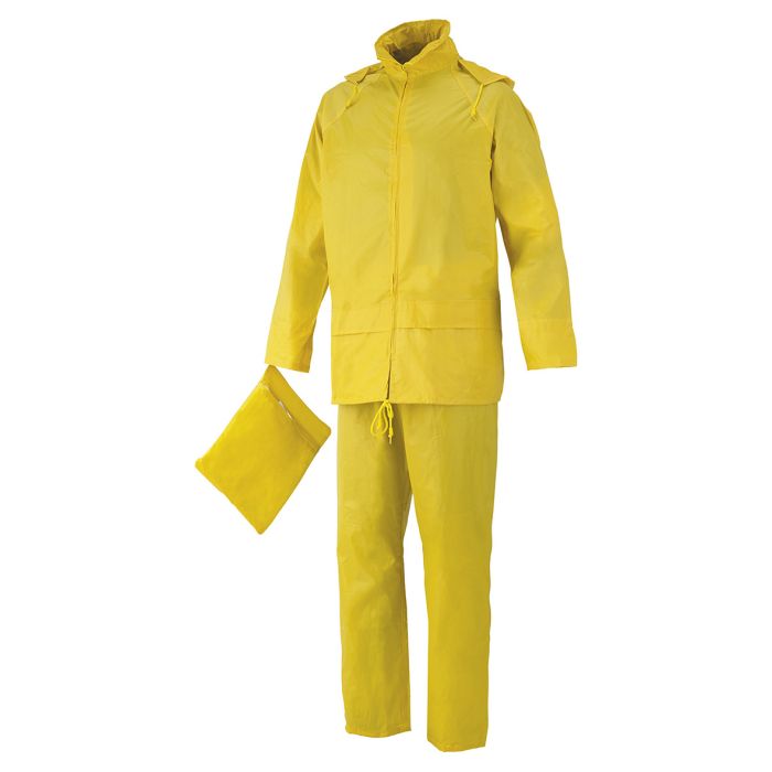 Conjunto impermeable poliéster/PVC Amarillo 01700