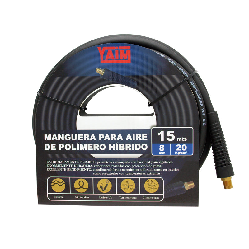 Manguera polímero 10x15 mm - 3/8” 15m. YAIM 050103