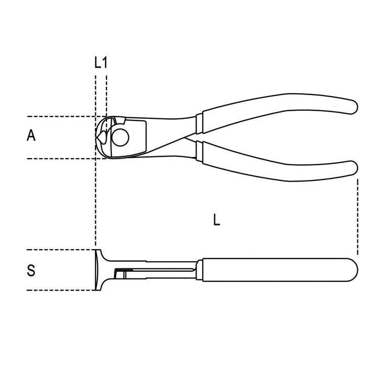 Alicates de corte frontal reforzado Beta 1088BM 160mm
