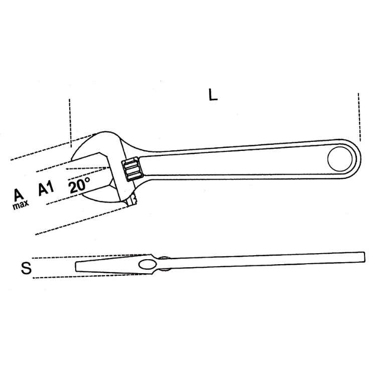 Llave inglesa de acero inoxidable Beta 111INOX 250mm