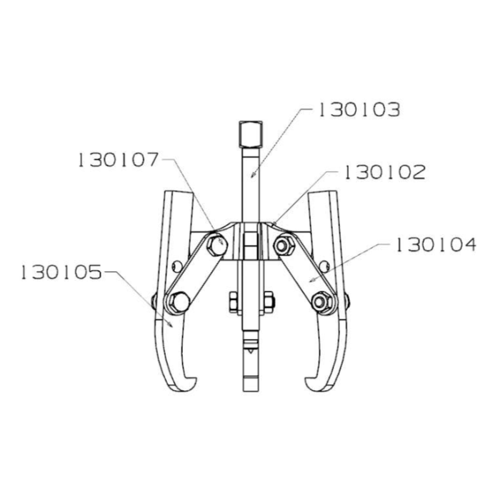 Extractor de 3 patas oscilantes Forza 85X100 1301T