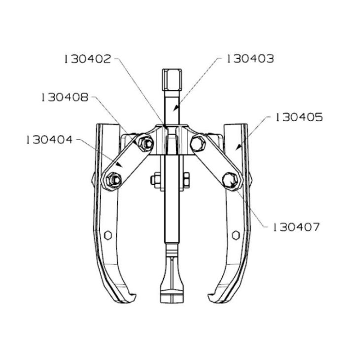 Extractor de 3 patas oscilantes Forza 135X150 1304T