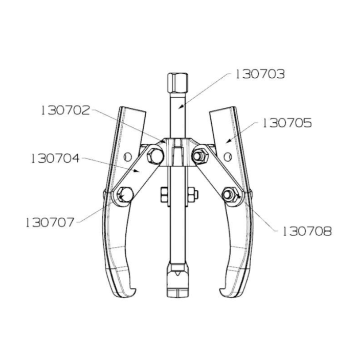Extractor de 3 patas oscilantes Forza 180X200 1307T