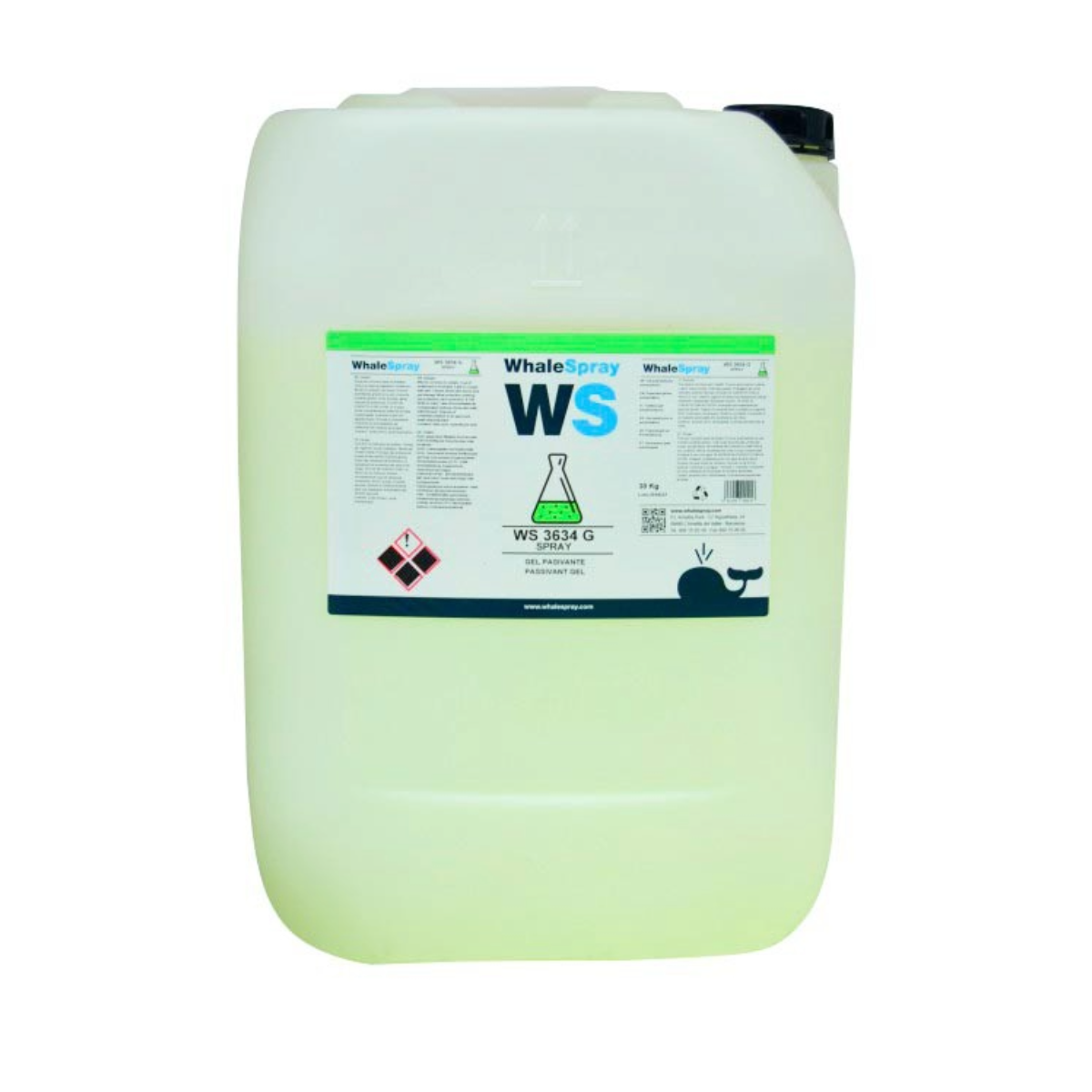 GEL PASIVANTE INOXIDABLE WHALE SPRAY WS3634G BIDON 30KGS