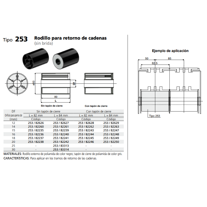 Rodillo Retorno D60 L84 DF12 C025382629