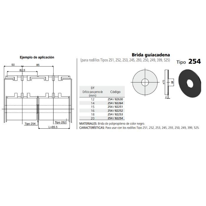 Valona Para Guia Rodillo Gomado Pat-293 C025482254