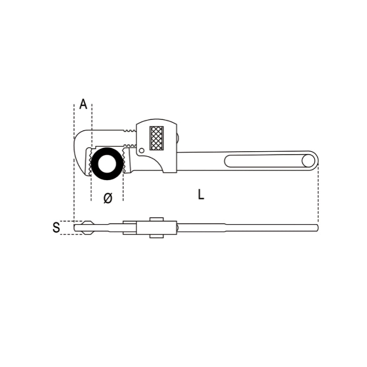 Llave para tubo de aluminio Beta 363