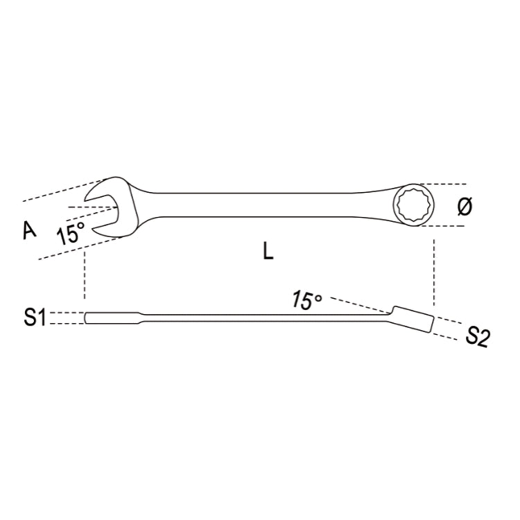 Llave combinada Beta 42INOX 9mm