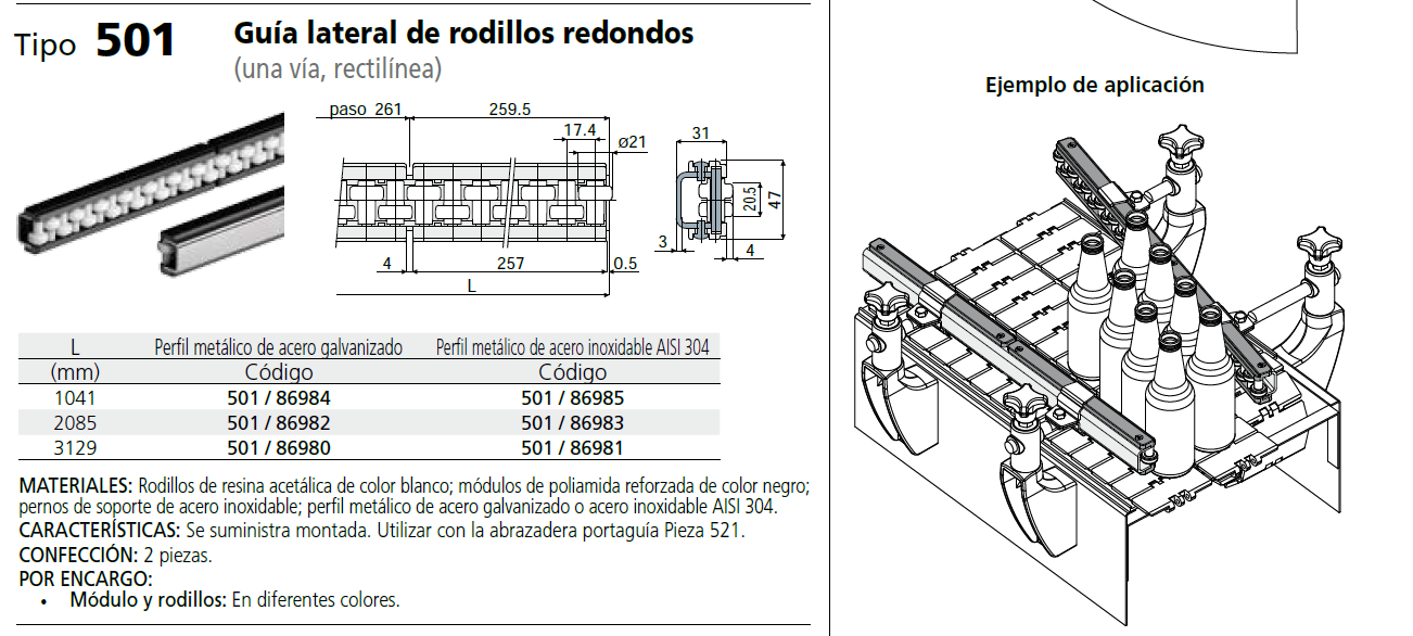 Pista Rodillos (1VIA) A-47 L-2085 C050186983