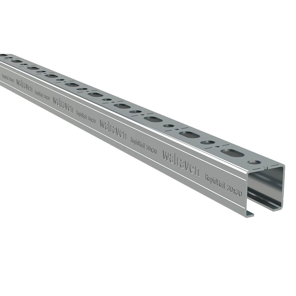 Carril de fijación BIS RAPIDRAIL® pregalvanizado 27x18 2m