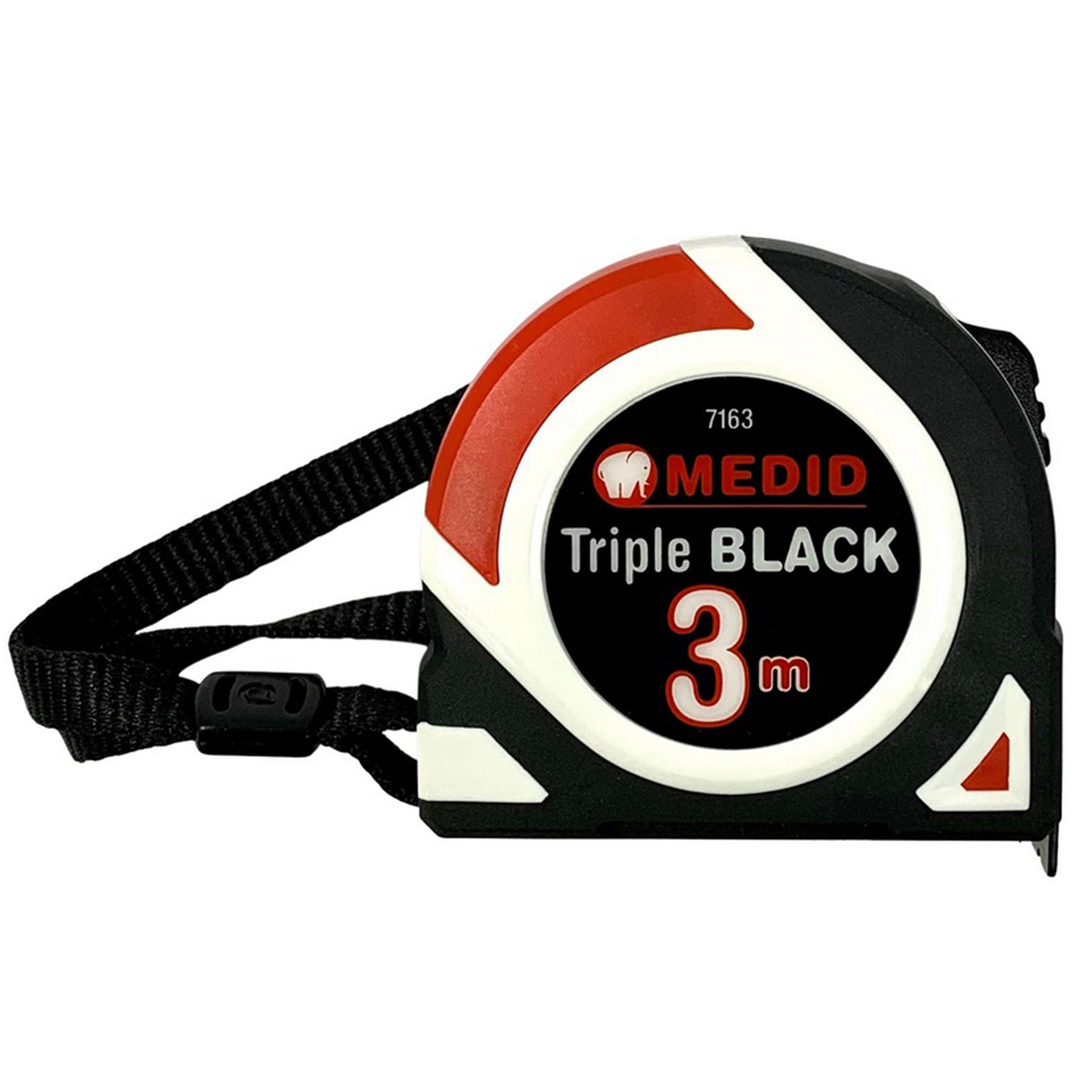 Flexómetro Triple Black Medid de 3m 7163