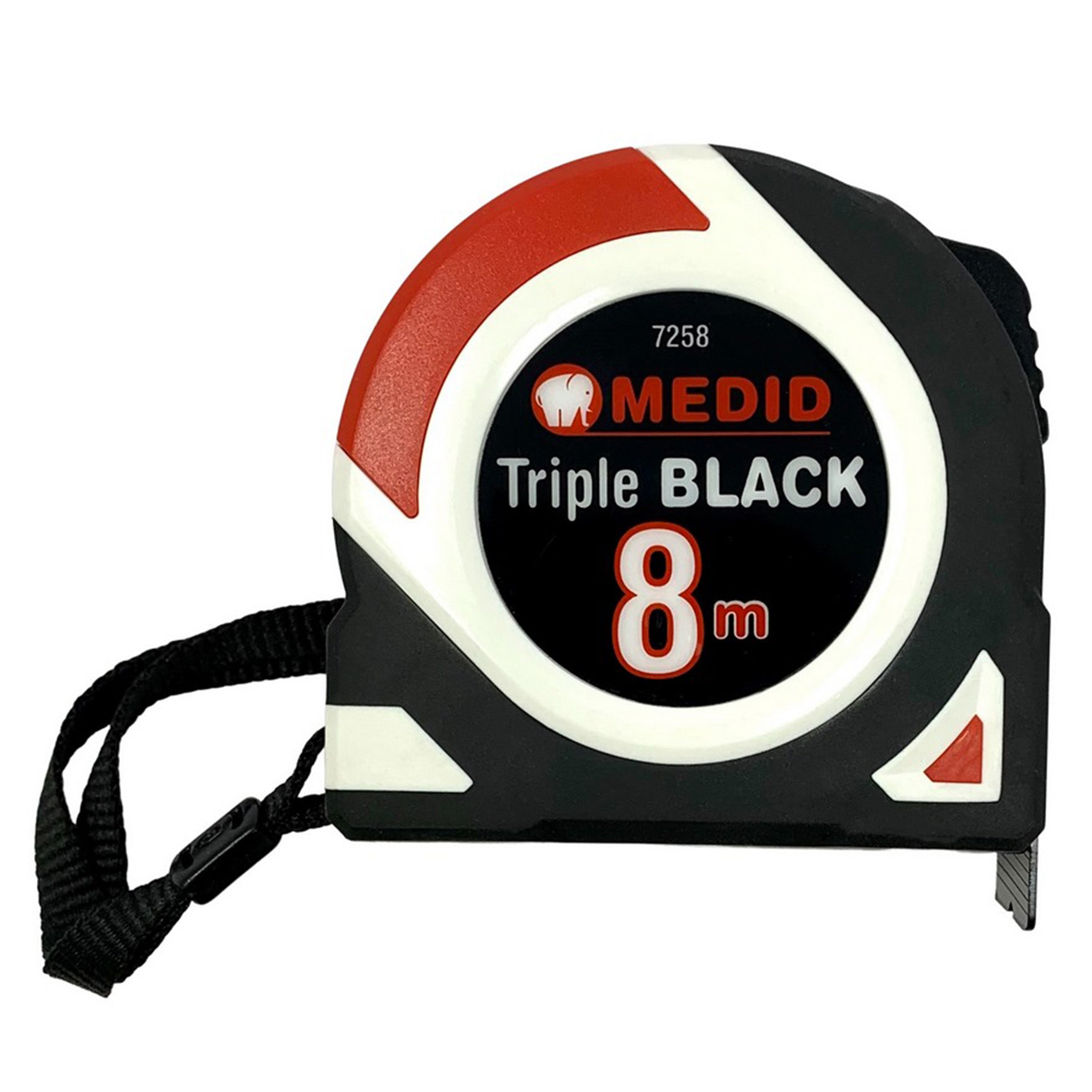 Flexómetro Triple Black Medid de 8m 7258