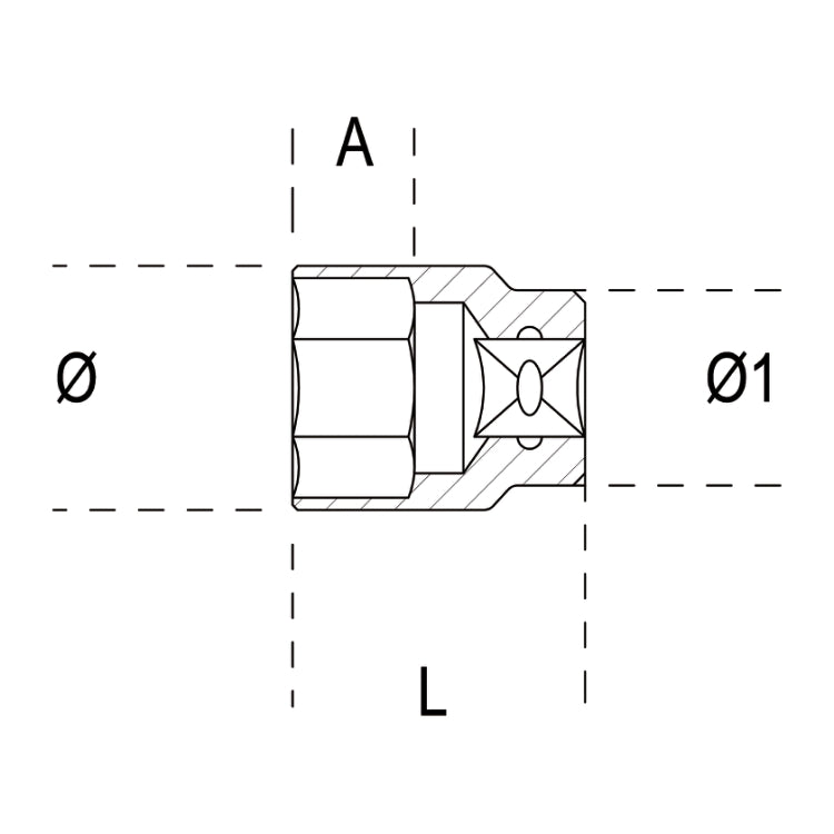 Llave de vaso hexagonal Beta 928A 30 3/4"