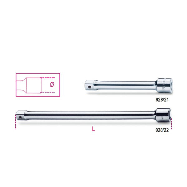 Alargaderas con cuadrado macho y hembra 1/4” Beta