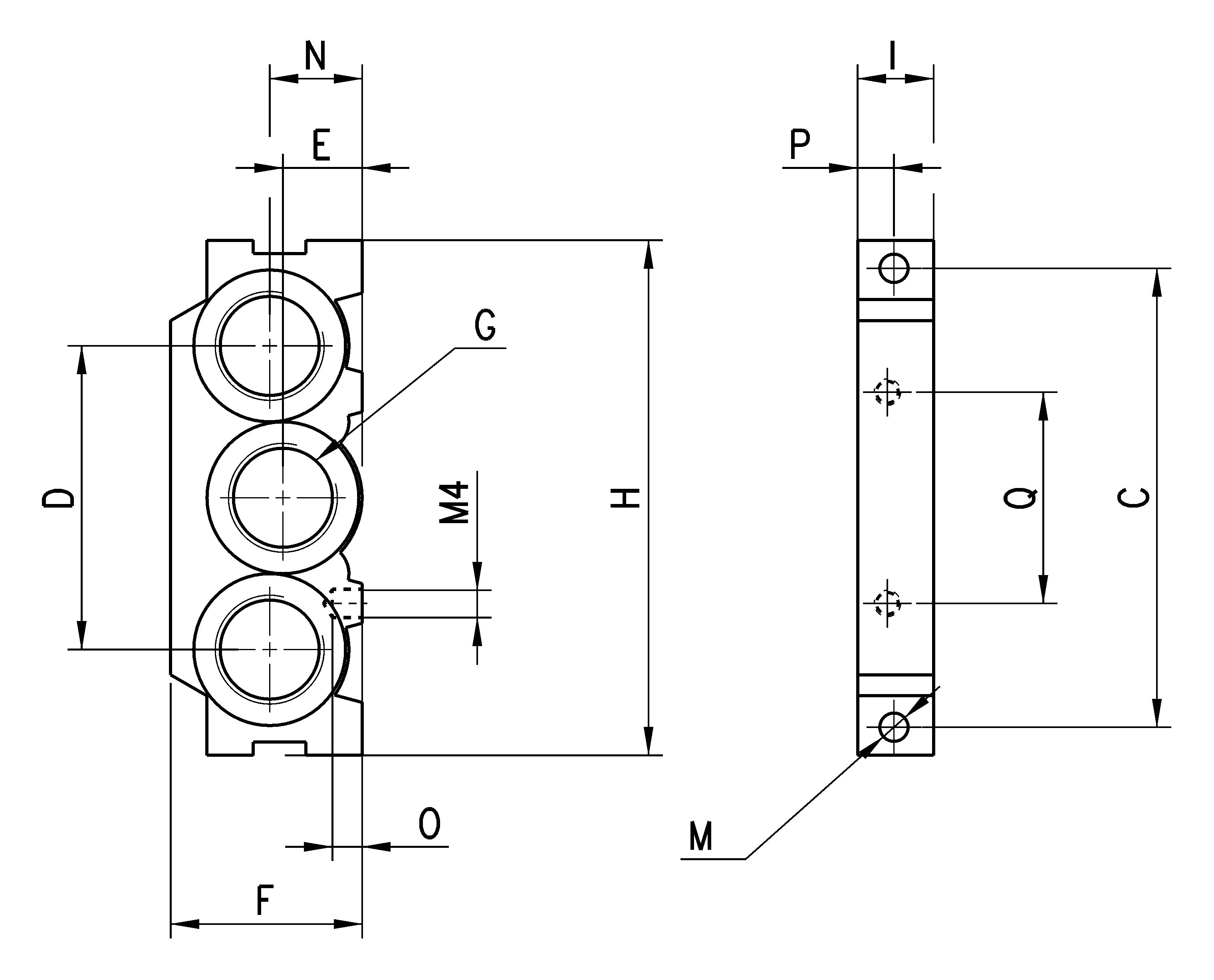 Módulo terminal CNVL-4H 1/4
